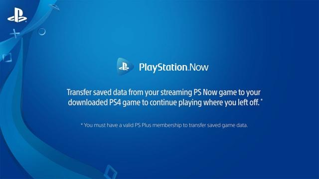How can I transfer saved game data from PS Now to PS4?