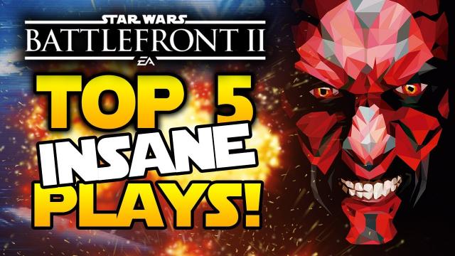 Star Wars Battlefront 2 - Top 5 INSANE Plays! Darth Maul vs Starfighters! JumpTrooper New Gameplay!