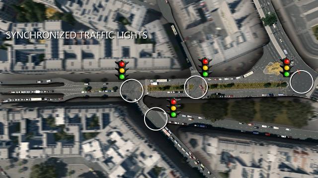 How to Synchronize Traffic Lights to have better traffic - Cities Skylines Tutorial