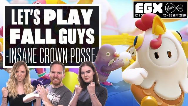 Let's Play Fall Guys: Ultimate Knockout - INSANE CROWN POSSE! - EGX DIGITAL 2020