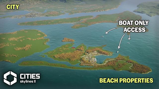 Remote "Beach" Properties on a distant island | Cities Skylines 2