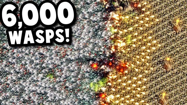 6,000 Wasp Turrets Only VS Insane Custom Zombie Waves! - They Are Billions Custom Map Gameplay