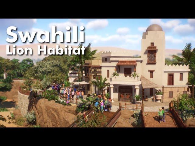 Planet Zoo - Swahili Themed West African Lion Habitat Speed Build