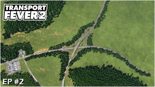 Transport Fever 2 Gameplay - First 2 big junctions, new train and city expansions #S1EP2