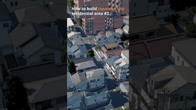 How to build japanese residential area #citiesskylines #nishimachi #shorts