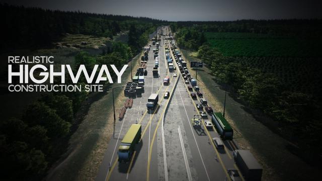 Cities: Skylines | Realistic Highway Construction Site