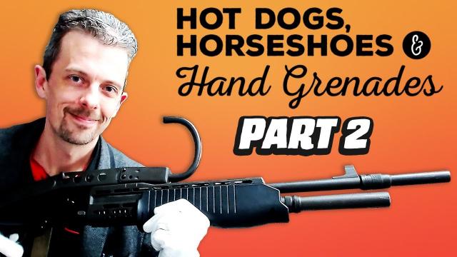 Firearms Expert Reacts To EVEN MORE Hot Dogs, Horseshoes and Hand Grenades Guns
