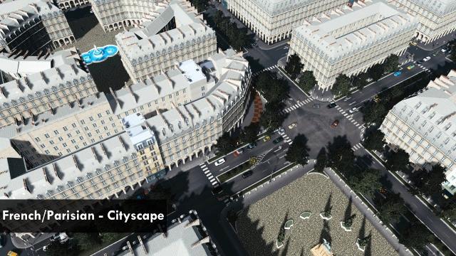 Cities: Skylines - Realistic builds: French/Parisian Cityscape