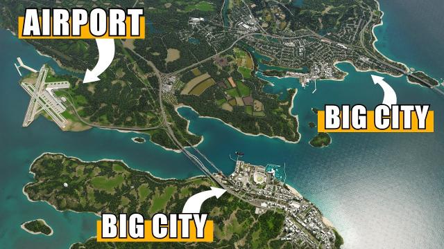 Can This Airport Support TWO Big Cities in Cities Skylines?