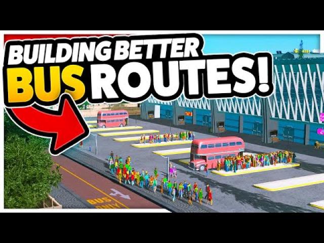 Better Bus Routes & Building a HUGE Bus Hub — Cities: Skylines - Plazas & Promenades (#8)