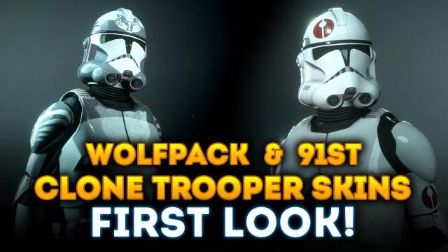 FIRST LOOK at NEW WolfPack and 91st Clone Trooper Skins! - Star Wars Battlefront 2