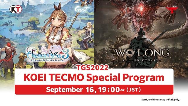 TGS2022 KOEI TECMO Special Program Livestream | Atelier Ryza 3, Wo Long: Fallen Dynasty