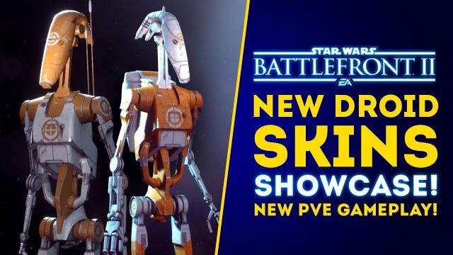 New Droid Skins Showcase! Naboo PVE Coop Gameplay! - Star Wars Battlefront 2