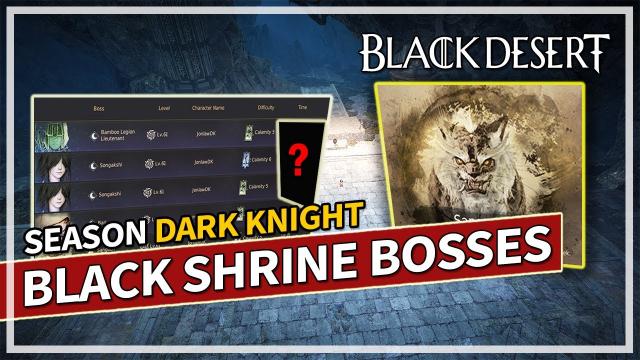Can We Beat Black Shrine Bosses on Season Dark Knight | Black Desert