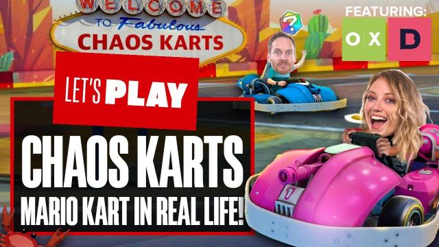 Let's Play Chaos Karts with Outside Xbox and Dicebreaker! - IT'S MARIO KART IN REAL LIFE!