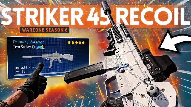 This LOW RECOIL STRIKER 45 Class Setup in Warzone is SUPER ACCURATE!