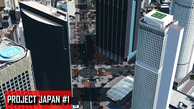 Cities: Skylines - PROJECT JAPAN #1 - Large train station, business and commercial district