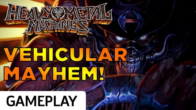 Twisted Metal Meets Rocket League in Top-Down Heavy Metal Machines Gameplay