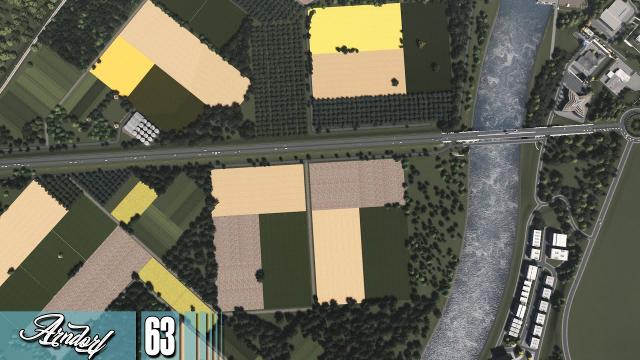 Cities Skylines: Arndorf - A2 Highway cutting Zietz Farm Fields in half and 3 new Districts #63