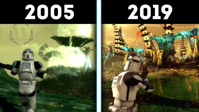 New Felucia (2019) vs Old Felucia (2005) Gameplay! Then and Now! - Star Wars Battlefront 2