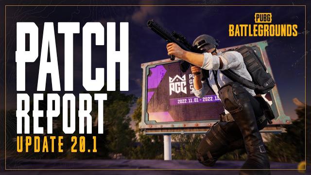 PUBG | Patch Report #20.1 - Balance adjustments to some attachments & firing from vehicles, and PGC