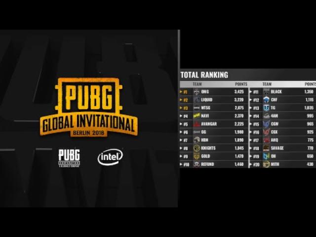 KR: PUBG 글로벌 인비테이셔널 (PGI) 2018 - 5일차 (FPP) MAP