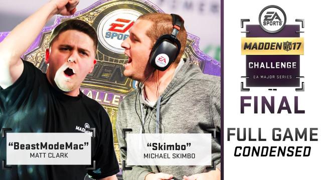 Madden 17 Madden Challenge Final | Full Game (Condensed) | Skimbo vs BeastModeMac 2017