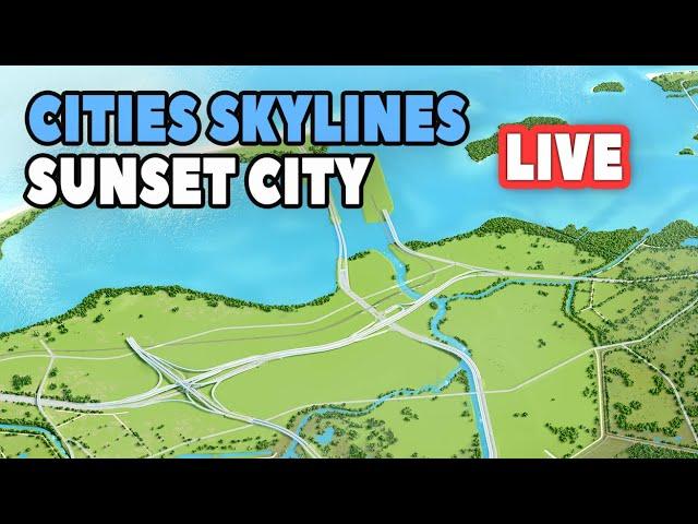 Cities Skylines: Building an Excellent Industrial Zone | LIVE | Sunset City