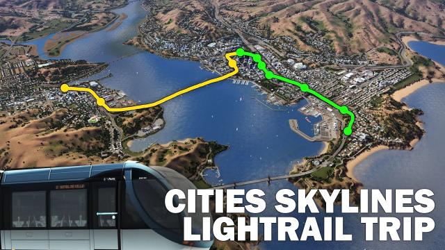 Light Rail Trip: First Person | Cities Skylines | Marble Mountain 08