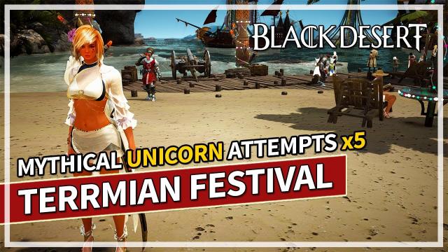 Mythical Unicorn Horse Attempts & Terrmian Festival Event Quest | Black Desert
