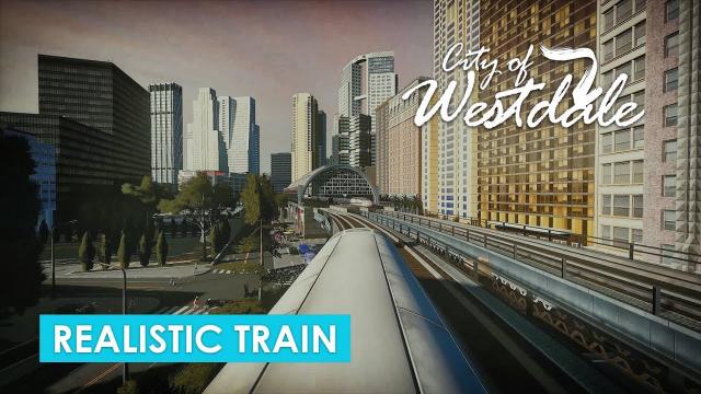 Cities Skylines Around My City With Train - Realistic Train Trip