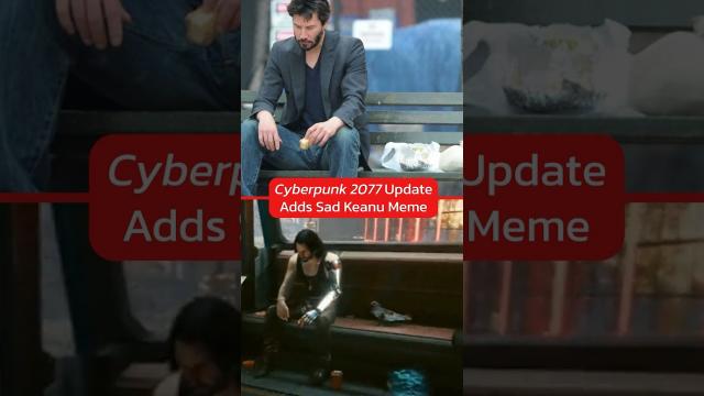 They've Added the Sad Keanu Meme in Cyberpunk 2077 #cyberpunk2077 #keanureeves #gaming