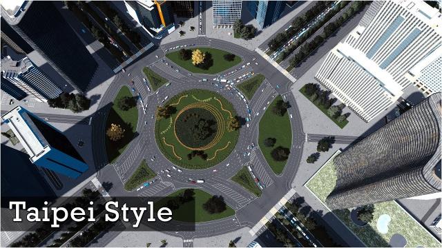 The Grand Roundabout from Taipei - Cities Skylines: Custom Builds