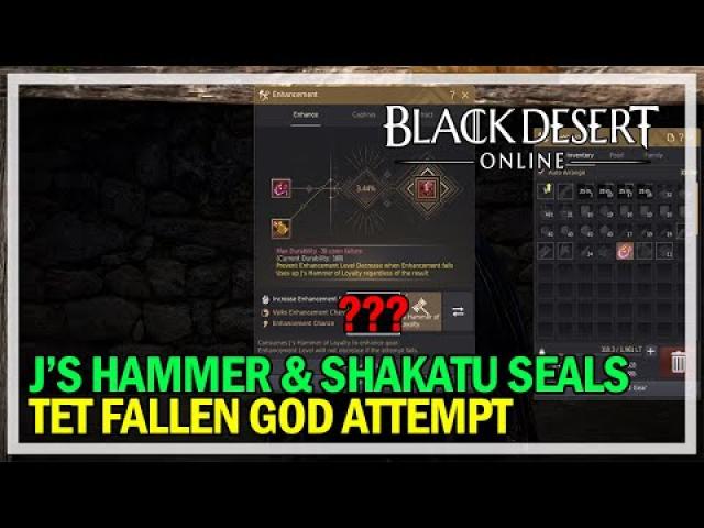 Black Desert Online - TET Fallen God Attempt & Shakatu Seals Turn In