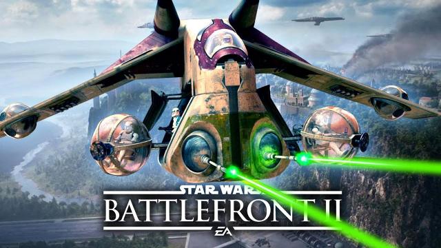 Star Wars Battlefront 2 - LAAT Gameplay! Hyena-class Bomber, Tri-fighter Beta Gameplay!