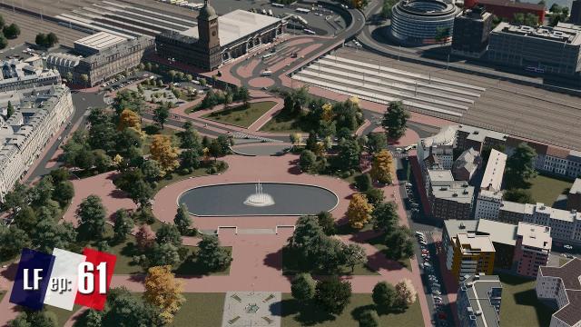 Cities Skylines: Little France 4K - Champ de Juillet Park next to Limoges Train Station #61