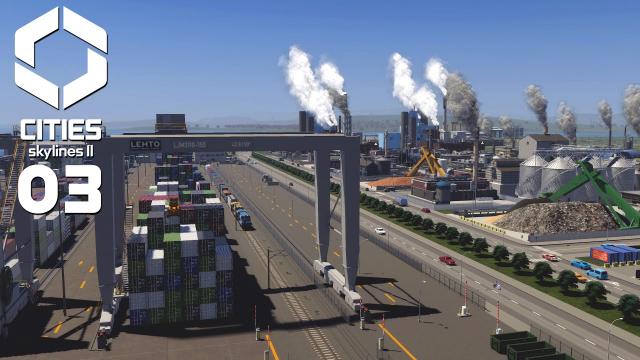 Big Industrial area with Cargo Ship and Cargo Train | Cities Skylines 2 Let's Play Series Ep.03