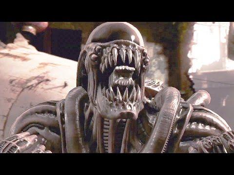 Mortal Kombat X Alien Gameplay Trailer Fatality LeatherFace Triborg Kombat Pack 2