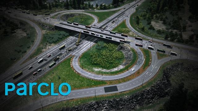 Cities: Skylines | Realistic Traffic Flow on a Parclo