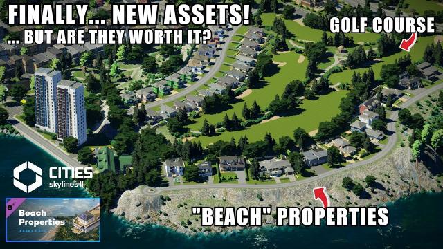 Using the NEW Beach Properties DLC for a High-End Golf Course Neighborhood in Cities Skylines 2