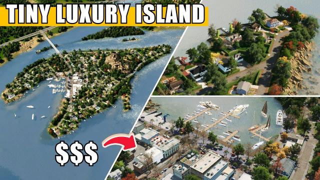 Tiny American LUXURY ISLAND in Cities Skylines!