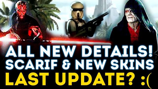 Scarif First Gameplay! New Hero & Trooper Skins! Last Update? :( - Star Wars Battlefront 2 Update