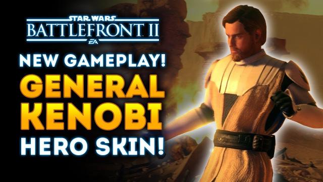 NEW GAMEPLAY of General Kenobi Hero Skin! - Star Wars Battlefront 2 Clone Wars DLC