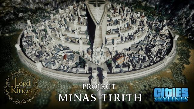 Cities Skylines: PROJECT MINAS TIRITH Speed Build [4K]