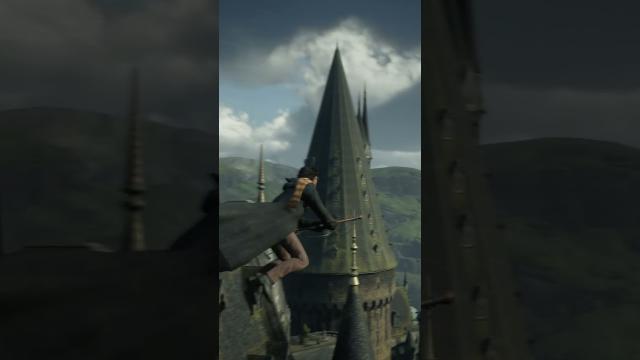 Flying around Hogwarts on a broomstick feels amazing! #Shorts