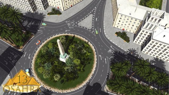 Cities Skylines: Osahra - Big Roundabout, the main boulevard in El Khanem and new Districts