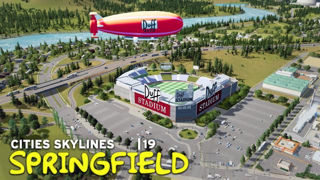 Duff Stadium | Cities Skylines | 19 | The Simpsons