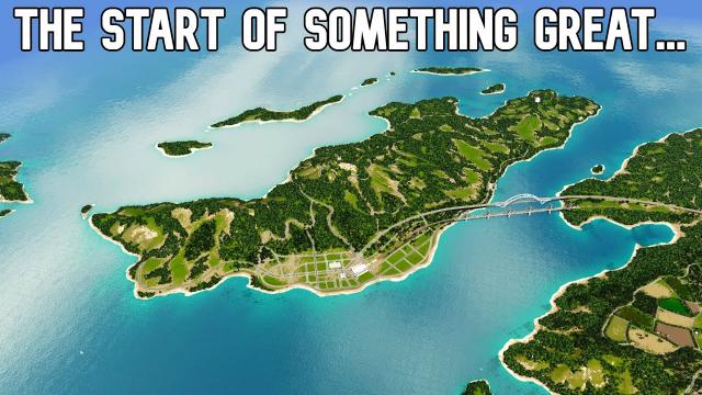 Starting a New City on an Island in Cities Skylines!