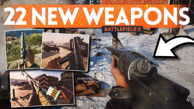 22 NEW UNRELEASED WEAPONS GAMEPLAY! - Battlefield 5 (Data Mine)