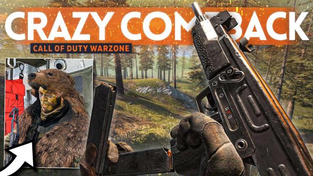 I Got A Win Dressed as a BEAR with only an UZI in WARZONE! (Crazy Comeback)